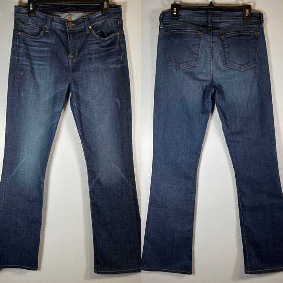 J Brand Bootcut Jeans Brooke Heartbreaker Denim Indigo Dark Wash sz 30 - Picture 1 of 7